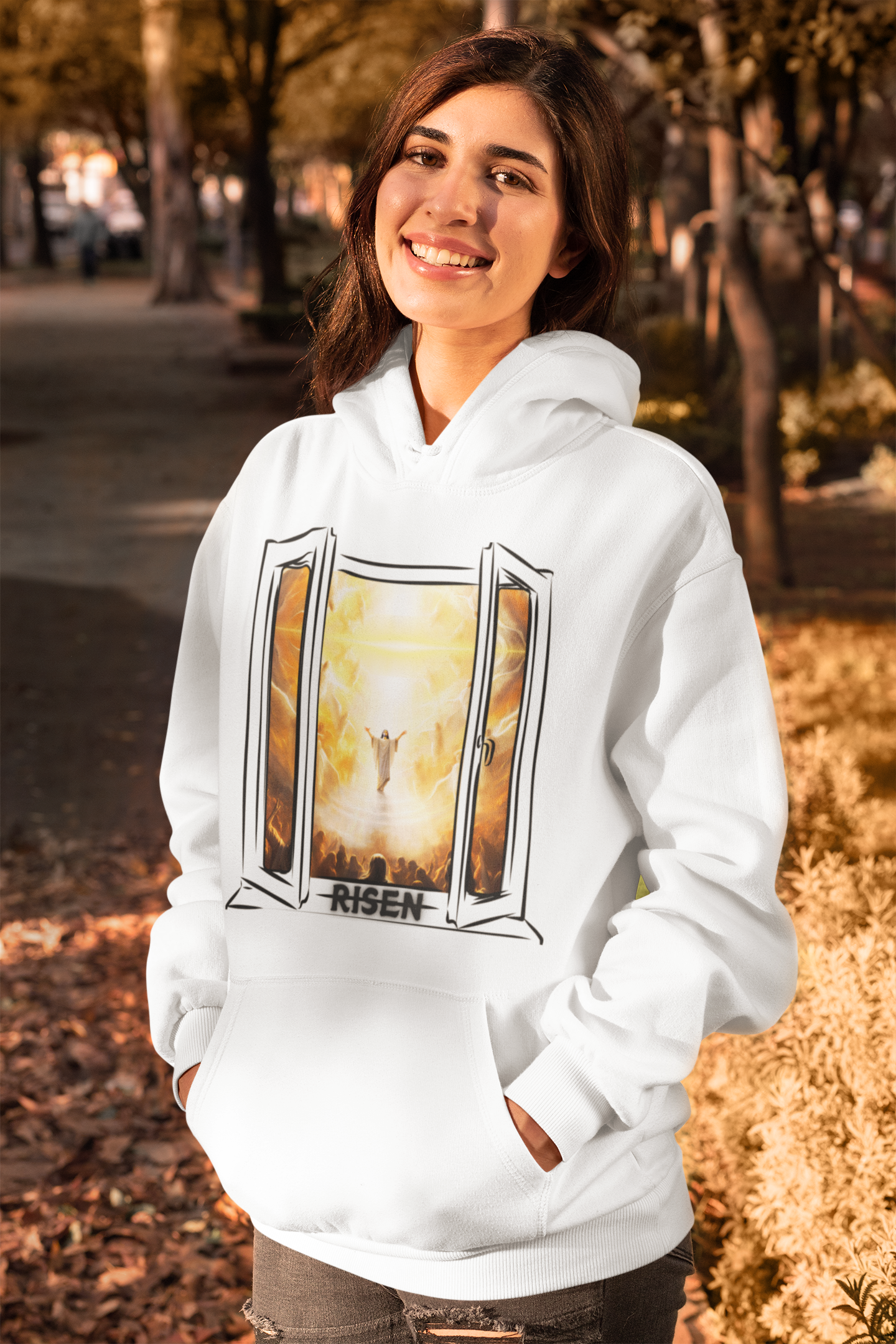 HE HAS RISEN PREMIUM HOODIE